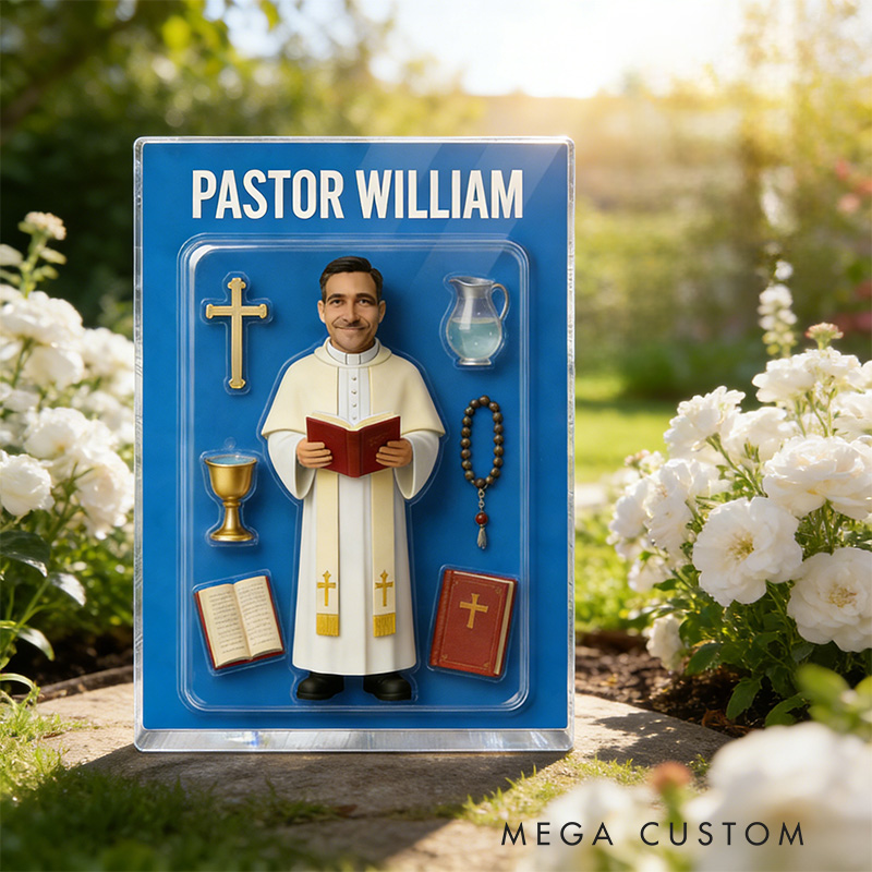 Personalized to our Pastor Acrylic Block with Custom Name and Photo Religious Gift Christian Gift Pastor Appreciation Gift for Pastor