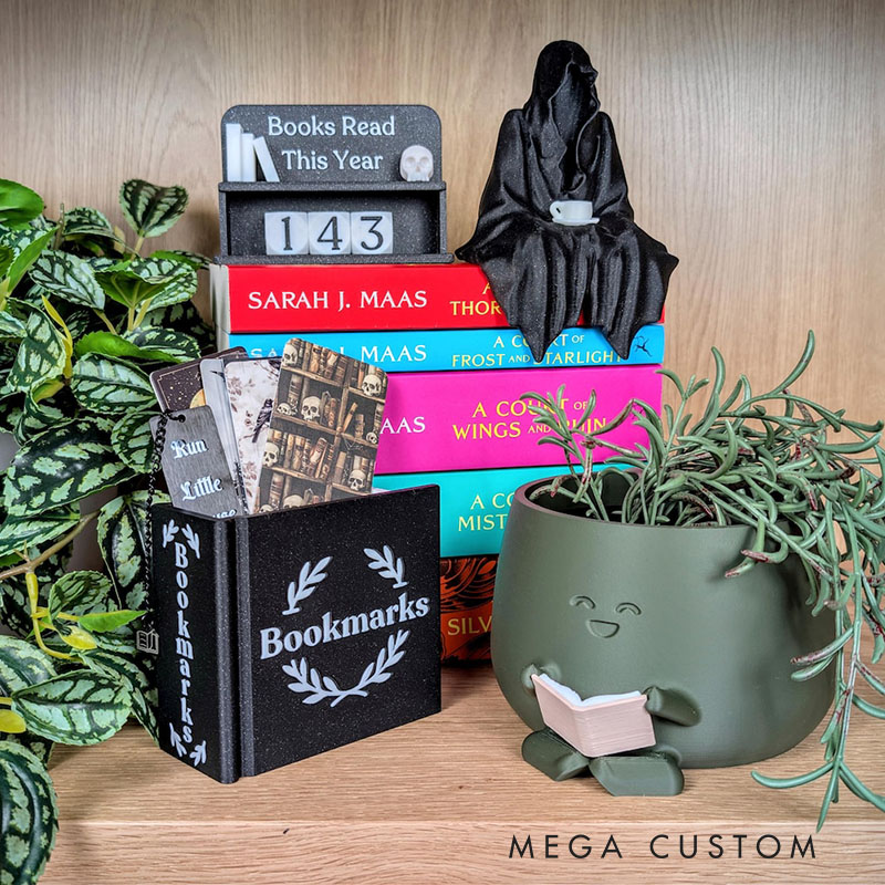 Bookmark Holder Gifts for Readers Book Accessories Booktok Bookish Bookshelf Decor Bookmarks Book Lover Gift Her Desk Pen Holder