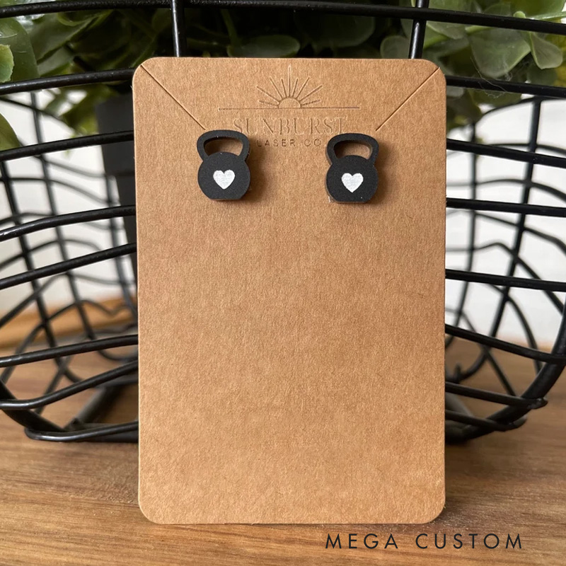 PersonalizedKettlebell Earrings Fitness CrossFit Jewelry Dumbbell Acrylic Earrings Accessories for Gym Lovers