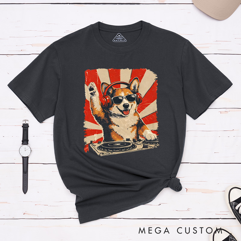 [Personalized Pet Lover Cool DJ Pet T-shirt Funny Pet with Headphones Shirt Stylish Pet Lovers Gift Trendy Pet Graphic T-Shirt
