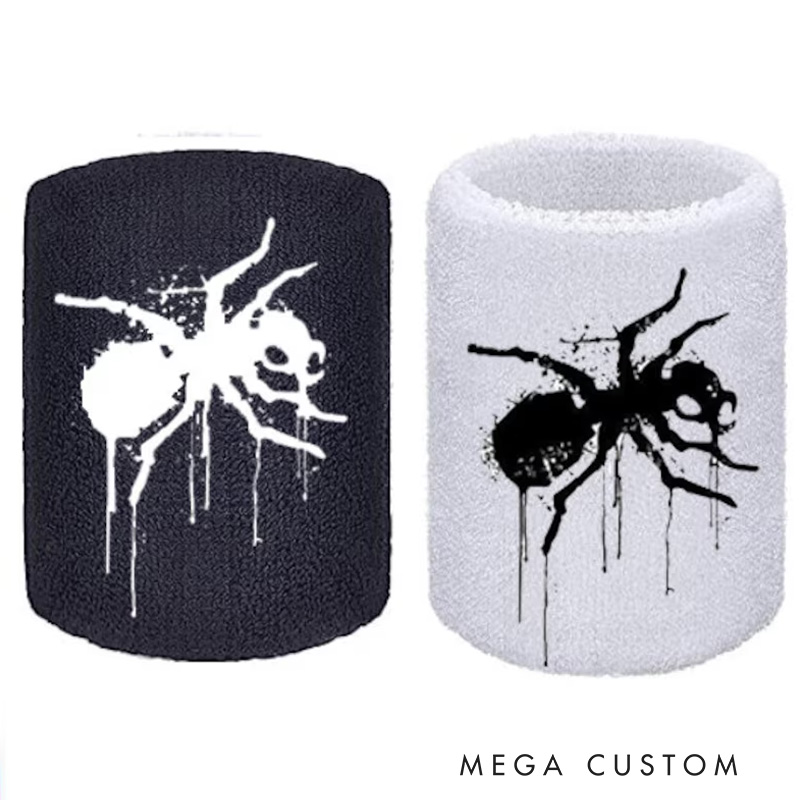 Personalized Custom Printed Sweat Wristbands Your Text Image Logo A Pair for Gym Lovers