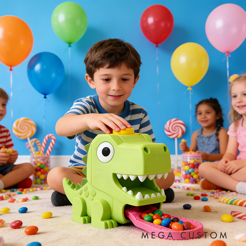 Cute Dinosaur Candy Dispenser – Interactive Kids Snack Holder with Press-Top Treat Dispensing