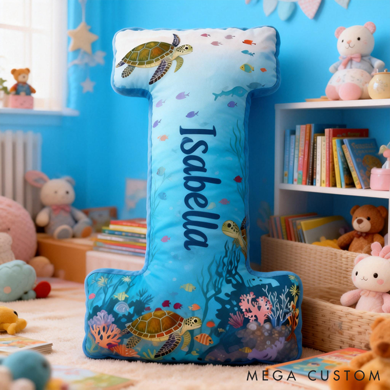 Personalized Pet Lover Funny Coral Reef Turtles Gift for Pet Lover for Turtles Lover Graphic 3D Print Pillow