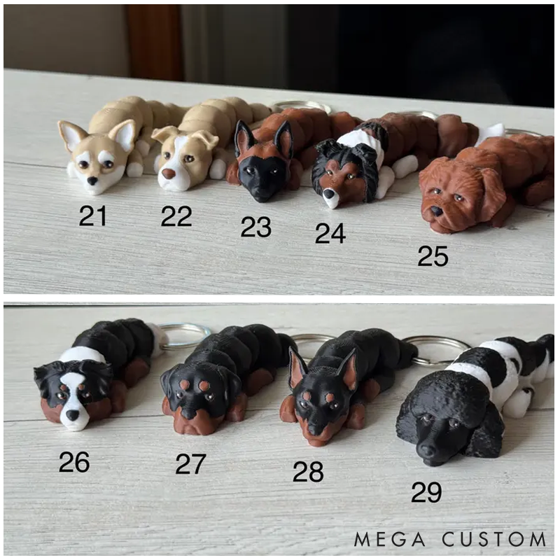Personalized Dog Lover Custom Dog Keychain Dog Figurine Toy Personalized Pet Gift Dog Lover Gift Keychain