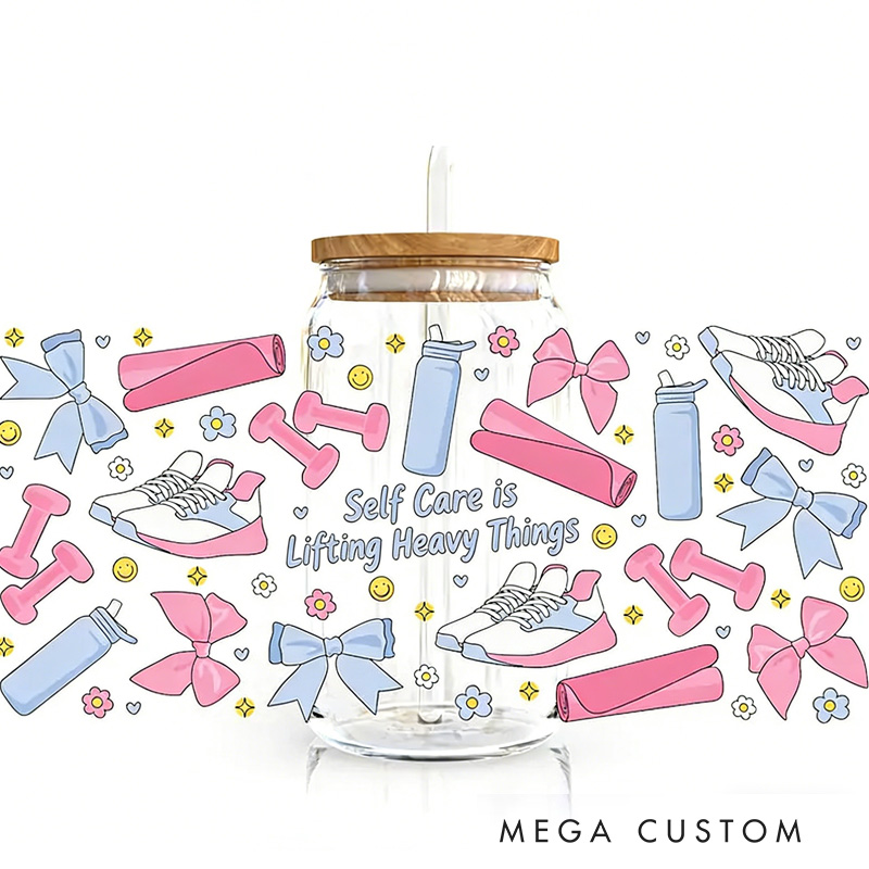 Personalized Gym Water Glasses Self Care Gym Girl Fitness Exercise Glass Gym Fuel Workout Motivational Glass Tumbler Birthday Gift for Gym Lover 