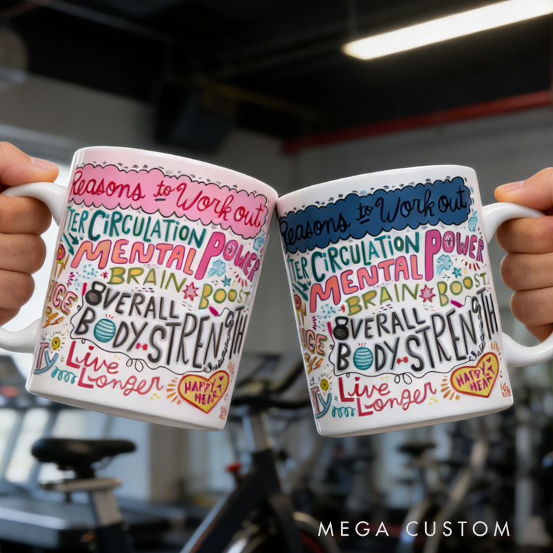 Personalized Couple Mug Fitness Gift Exercise Coffee Mug Reasons To Work Out Mug Fitness Mug Fitness Inspiration Gift Exercise Inspiration Gift Fitness Cup