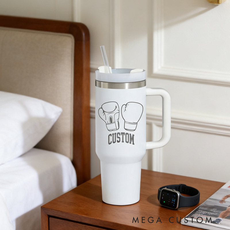Personalized Fitness Tumbler Boxing Gloves Tumbler Gift for Gym Lovers