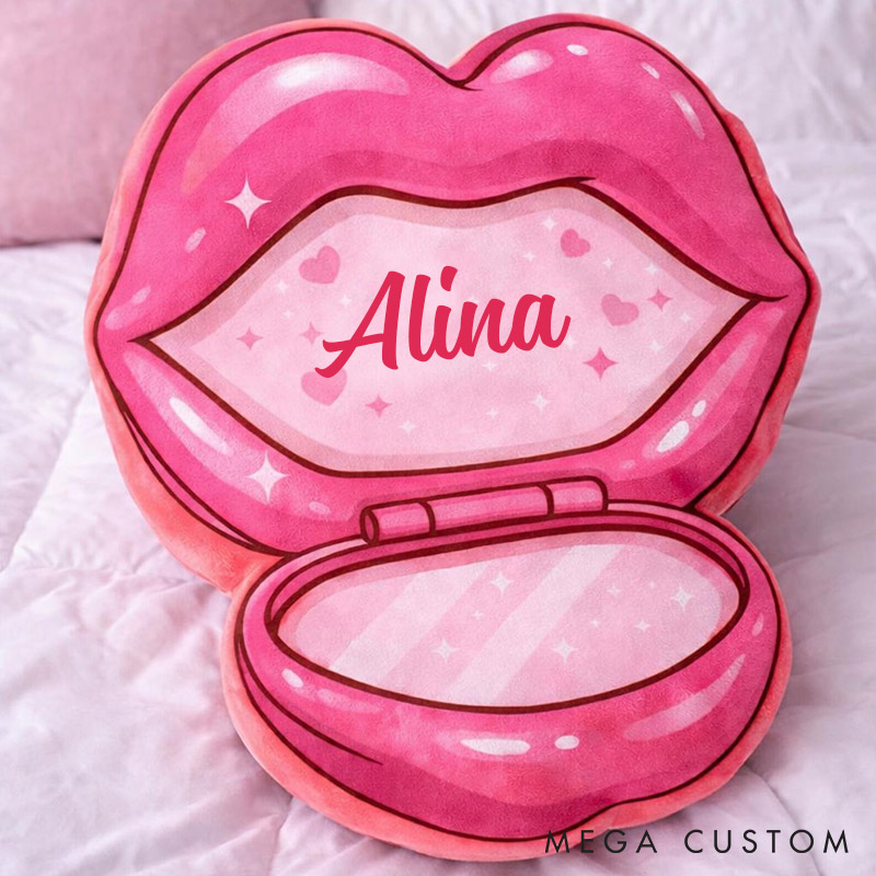 Personalized Lip-Shaped Pillow Funny Glamorous Lip Throw Pillow Naughty Gift for Girlfriend Valentine's Gift for Her