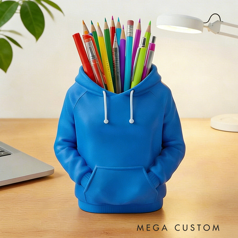 Personalized Hoodie Pencil Holder Sweatshirt Desk Organizer Streetwear Decor Teen & Student Gift Casual 3D Model