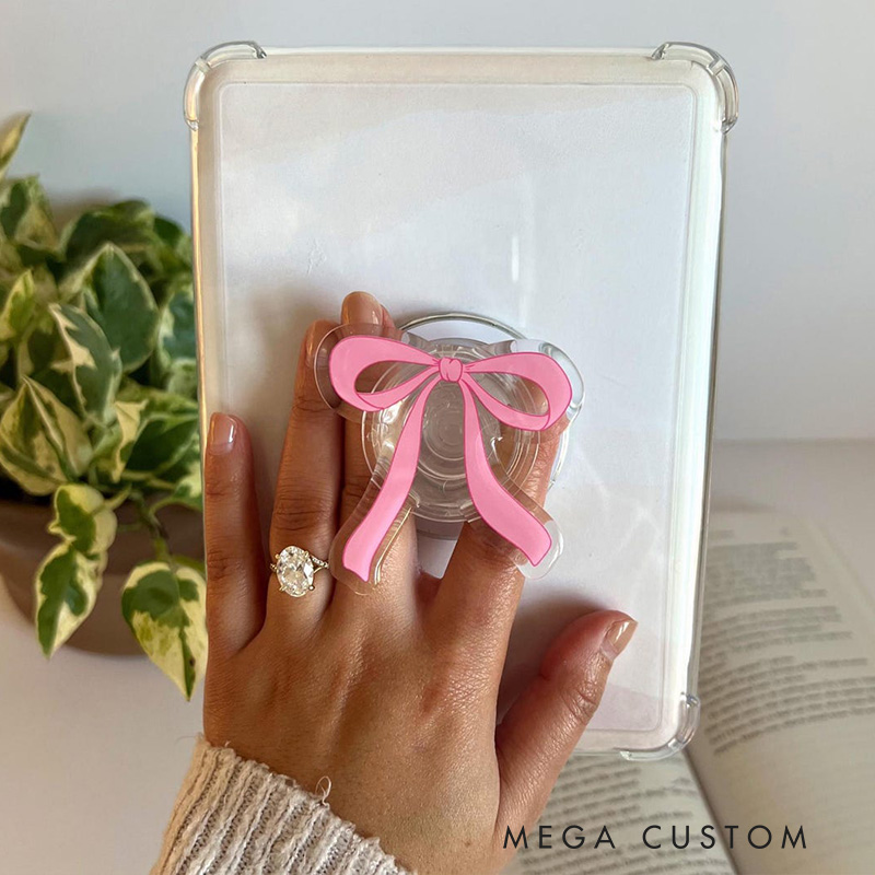 Pink Bow Magnetic Kindle Grip MagSafe Kindle Grip Magnetic Kindle Holder Kindle Accessories Bookish Gifts for Her
