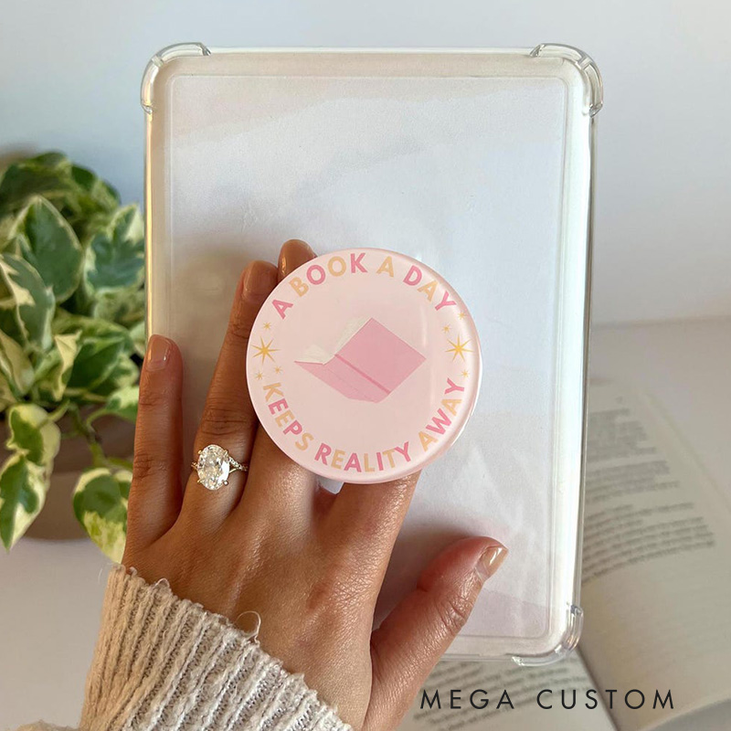 A Book a Day Keeps Reality Away Magnetic Kindle Grip MagSafe Kindle Grip Magnetic Kindle Holder Kindle Accessories Bookish Gifts for Her