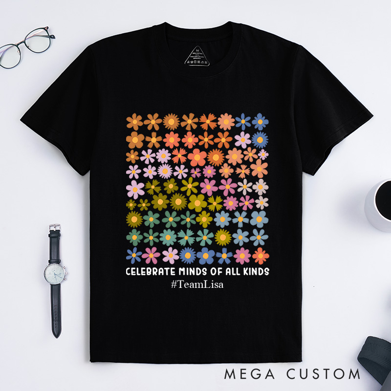 Personalized Celebrate Minds Of All Kinds Autism Awareness Inclusion Advocacy T-Shirt  