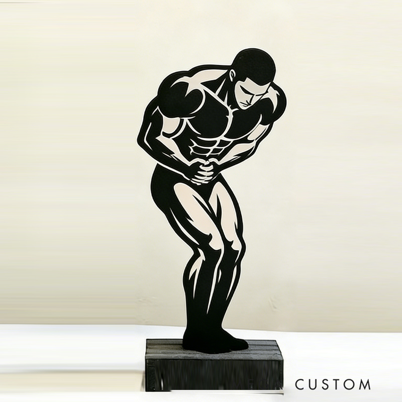 Personalized Standing Gym Bathroom Sign People 3D Printed Custom Fitness Gym I Have To Pee CrossFit Personal Trainer Gift for Coach Trainer Gym Lover