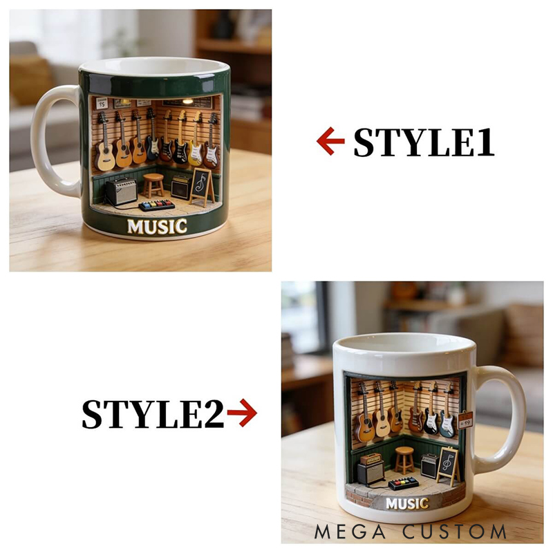 Personalized Musical Instrument Store Mug Custom Style and Name for Music Lovers for Musical Instrument Store Employees