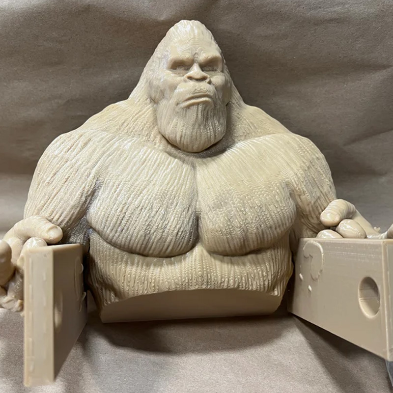 Personalized 3D Printed Muscle Chimpanzees Toilet Paper Holder New Style Toilet Paper Holder Weightlifter Design Funny Bathroom Decor Funny Bathroom Decor Gym Themed Fitness Inspired