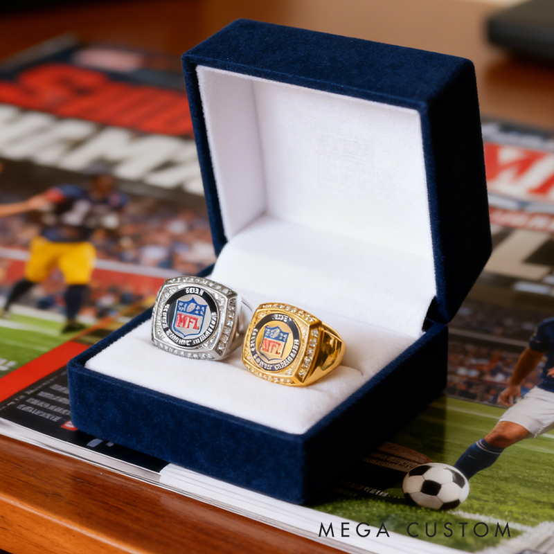 Personalized Custom Fantasy Football Championship Ring - Personalizable MFFL League Ring