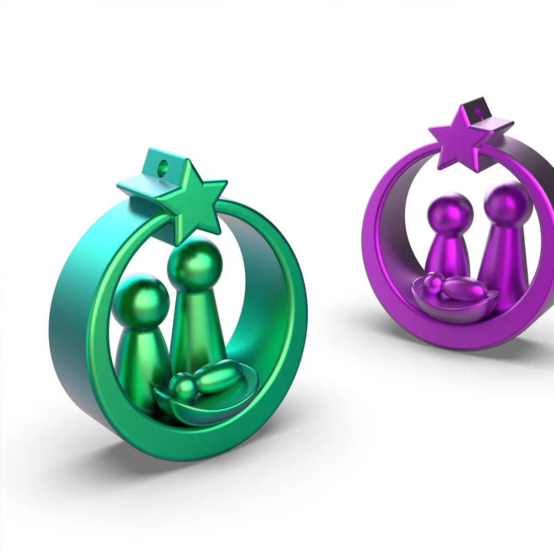 Personalized Nativity Scene 3D Printed Christmas Ornament Religious Home Decor Holy Family Keepsake Christian Gift