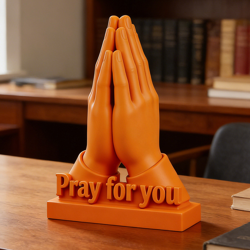 Personalized Praying Hands 3D Printed Home Decor with Custom Name Pray for you Faith Gift Religious Gift for Christians