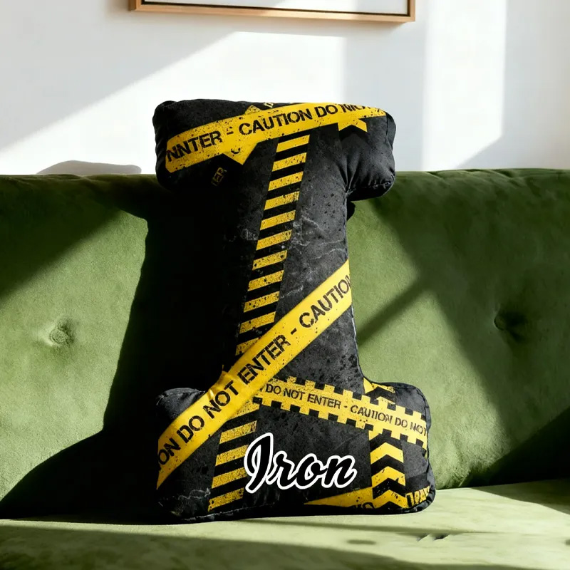 Personalized Cycling Caution Letter Pillow Graphic 3D Print Funny Letter Pillow Name Pillow Comfortable Travel Cushion for Bikers Riders Riding Lovers