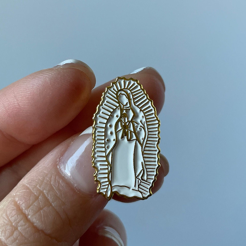 Personalized Our Lady of Guadalupe Virgin Mary Pins Catholic Gift Religious Gift for Women Girls
