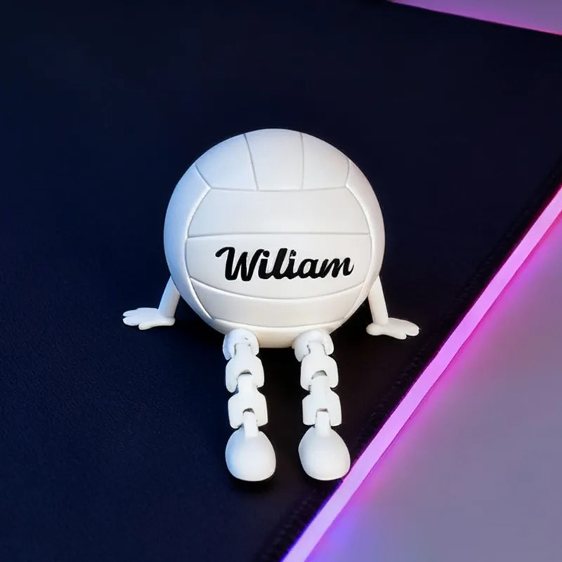 Personalized Volleyball Decor with Dangling Legs and Custom Name