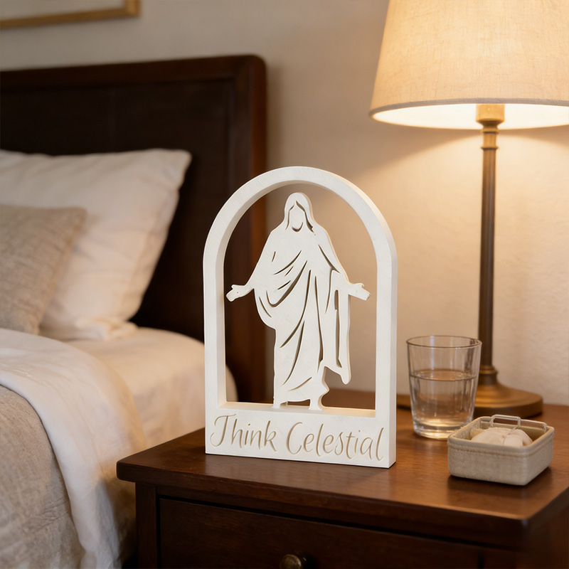 Personalized Jesus Christ in an Arch 3D Printed Statue with Text Religious Home Decor Christian Gift for Jesus Lover Faith Gift