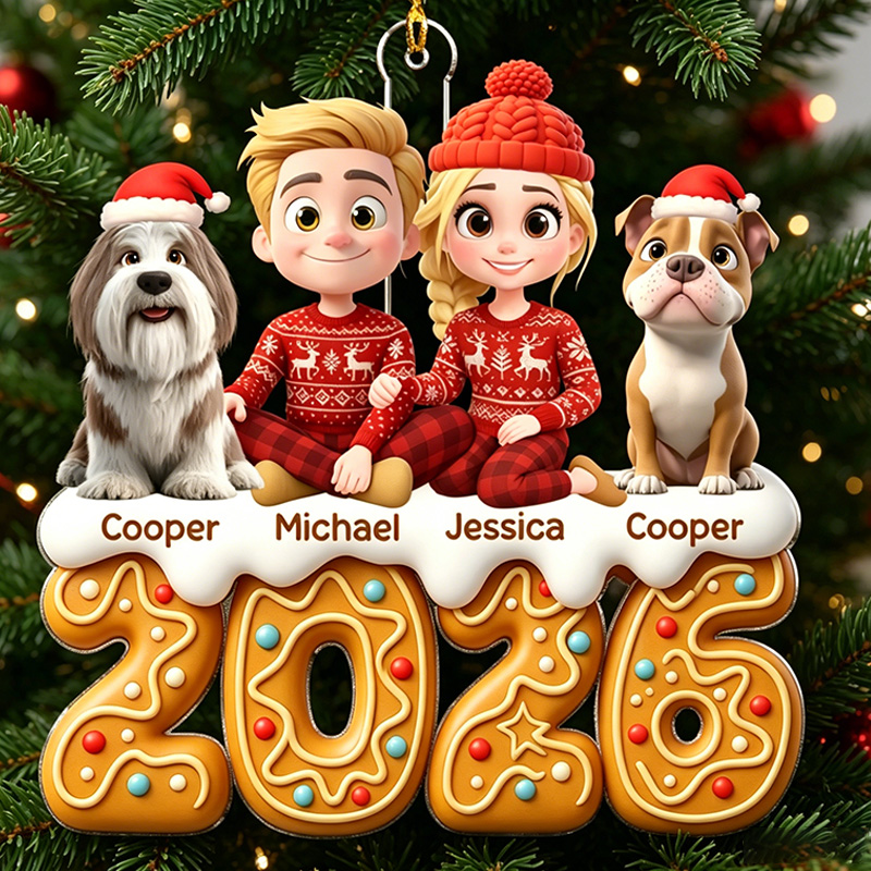QLCS 616 Personalized Couple Christmas Ornament Couple Photo Christmas Ornament Acrylic Picture Ornament Couple Ornament Gift for Lovers