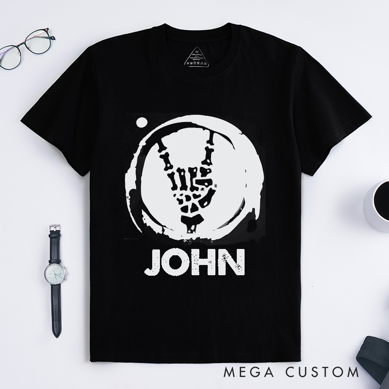 Personalized Skeleton Hand Rock Sign Unisex TShirt Unique Skeleton Graphic Custom Gift Tee for Music Lovers Friends Birthday Present Fashion Skeleton Art Top