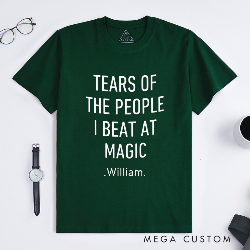 Personalized Magic Champion Quote Classic T-Shirts Funny Victory Saying Gift for Magic Lovers Custom T-Shirt Unique Present for Friends and Family
