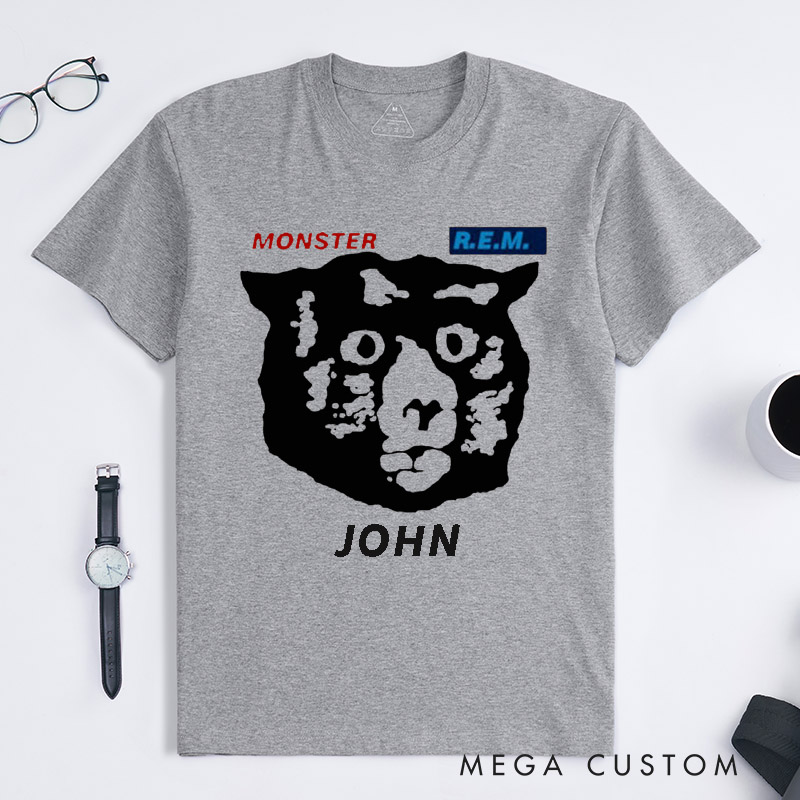 Personalized Music Lover Unisex Classic T-Shirts Custom Gift Unique Hand Drawn Feline Art Tee for Men and Women Birthday Present for Him or Her