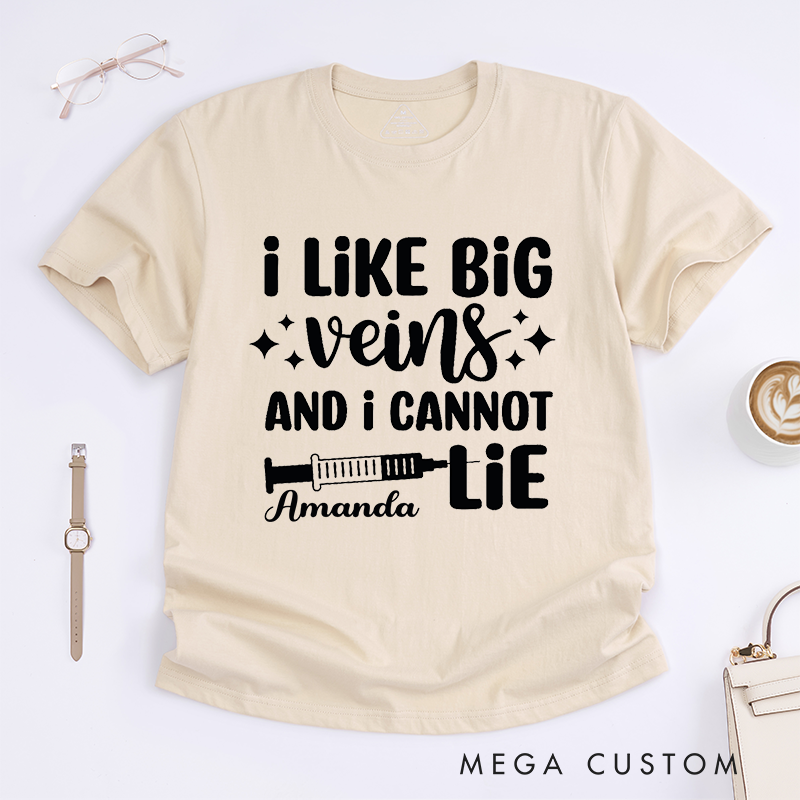 Personalized Funny Nurse T-Shirt with Bold Typography and Syringe Graphic Design Gift for Nurse