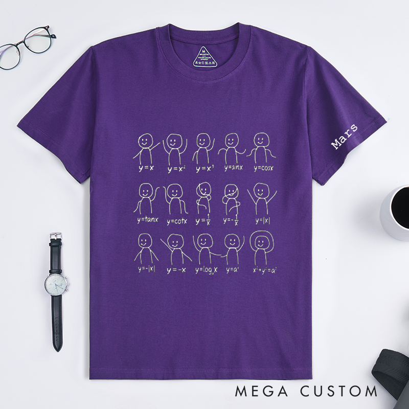 Personalized Classic T-Shirt Function Equation Math Teacher Gift for Students STEM Lovers Customizable Math Lover Tee