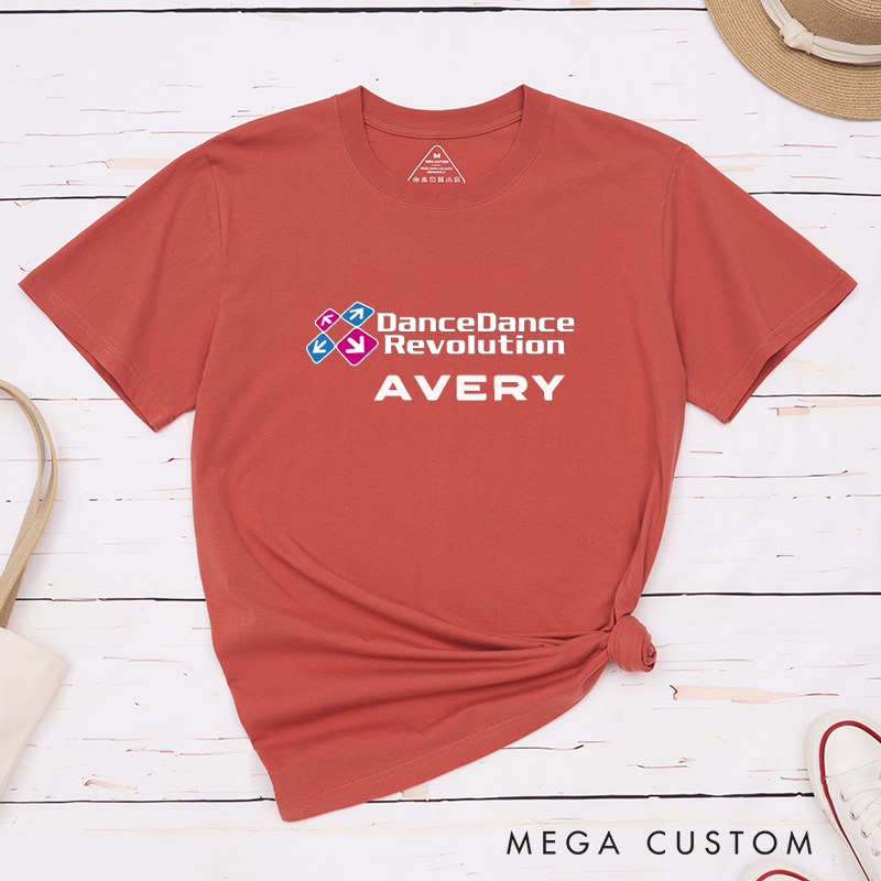 Personalized Classic T-Shirts Dance Dance Revolution Theme Custom Gift for Music and Dance Lovers Unisex Tee Ideal Birthday Present 