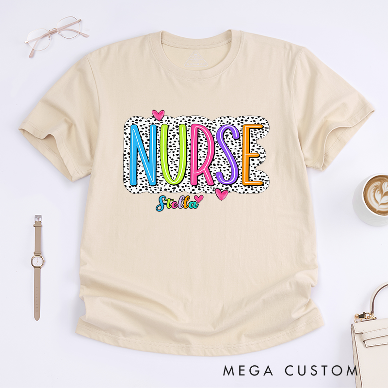 Personalized Colorful and Fun Nurse T-Shirt for Brightening Your Nursing Wardrobe T-Shirt Gift for Nurse