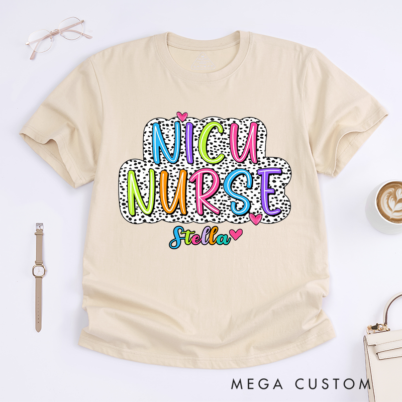 Personalized Bright and Cheerful NICU Nurse T-Shirt for Comfort and Style T-Shirt Gift for Nurse