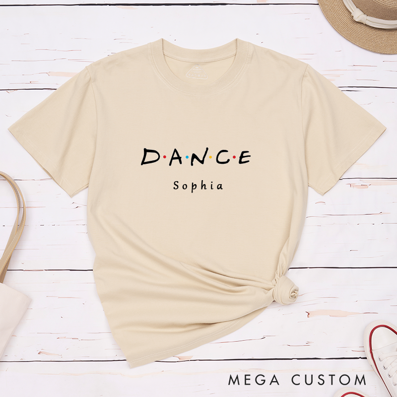 Personalized Dance simple letter design Classic T-Shirt Custom Name Unique Gift for Ballet Enthusiasts Classic Apparel for Men and Women 