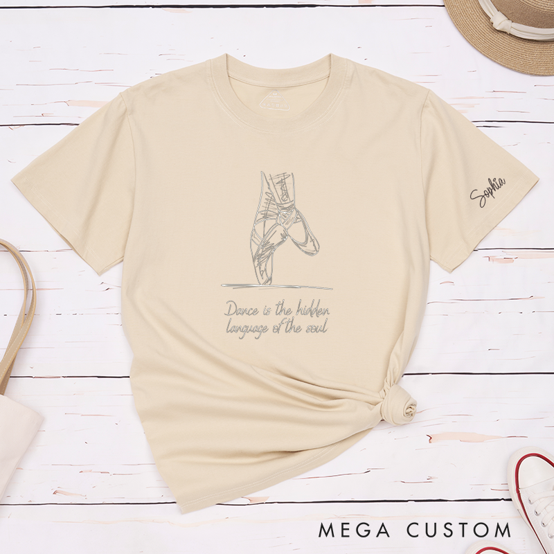 Personalized Ballet Dance T-Shirts Custom Name Dancer Gift Unique Quote Soul Expression Classic Tee for Ballet Lovers Women Men Dancers Birthday