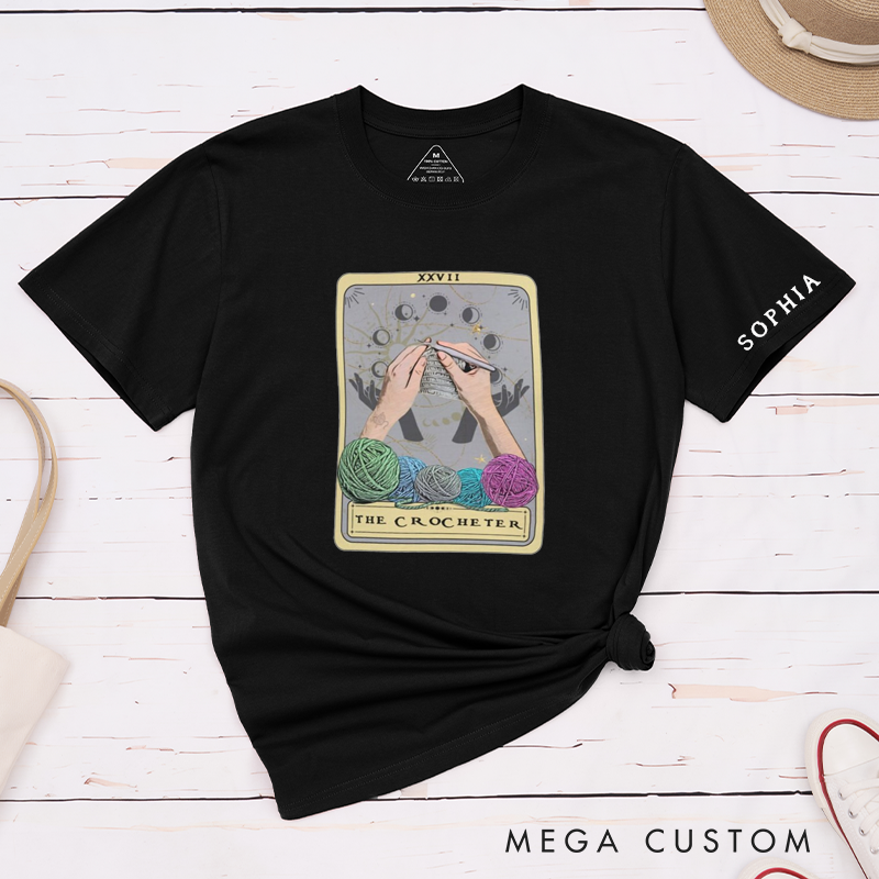 Personalized Tarot Lovers Classic T-Shirts for Crocheter Gift Crochet Lover Gift