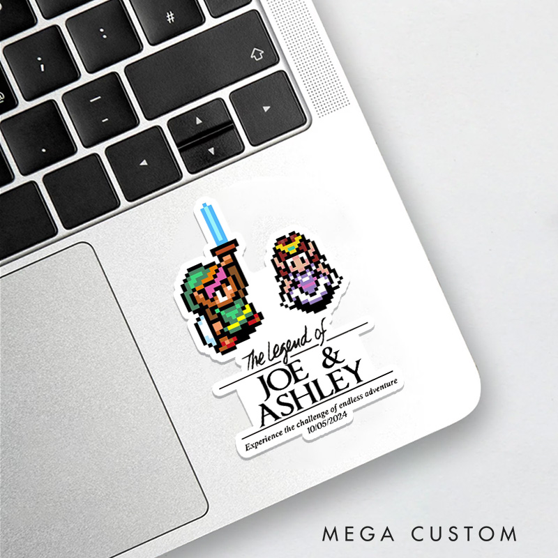 Personalized the Legend of You Couple Anniversary Sticker Video Game Sticker Pack Kindle Stickers Wedding Engagement Gift Valentine's Day