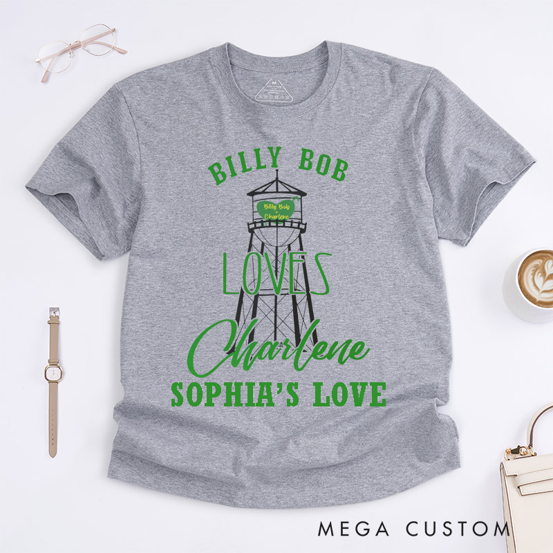 Personalized Country Music Classic T-Shirts Custom Name Romantic Gift for Music Lovers Unique Design Unisex Anniversary Present for Him or Her