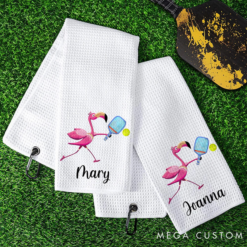 Personalized Pickleball Towel with Custom Name and and Premium Sports Design for Players