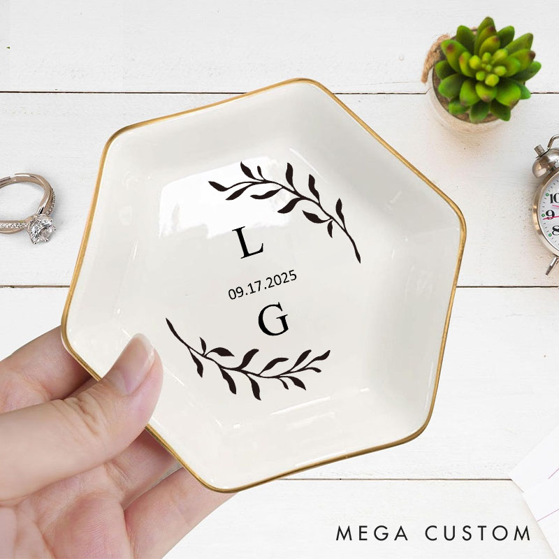 Personalized 20th Anniversary Ring Dish Couple Anniversary Gift Ring Holder for Wife Ring Dish for Her