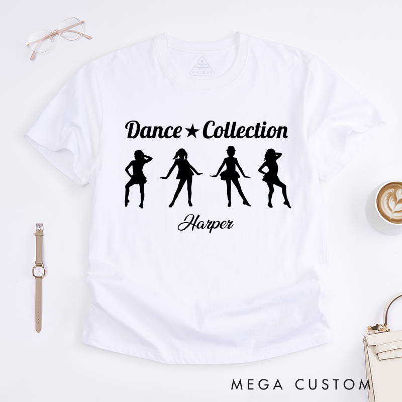 Personalized Dance Collections Classic T-Shirts Custom Name Gift for Dance Lovers and Dancer FansUnique Snapshots Tee