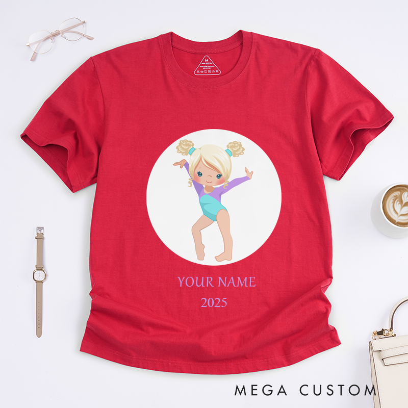 Personalized Girl Ballet T-Shirt Custom Name Gift for Girls Dance Lovers Unique Women Tee Customized Present
