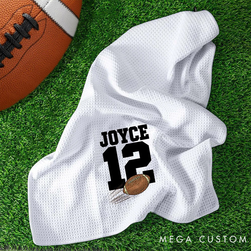 Personalized Sport Towel with Custom Name and and Premium Sports Design for Sports Lover