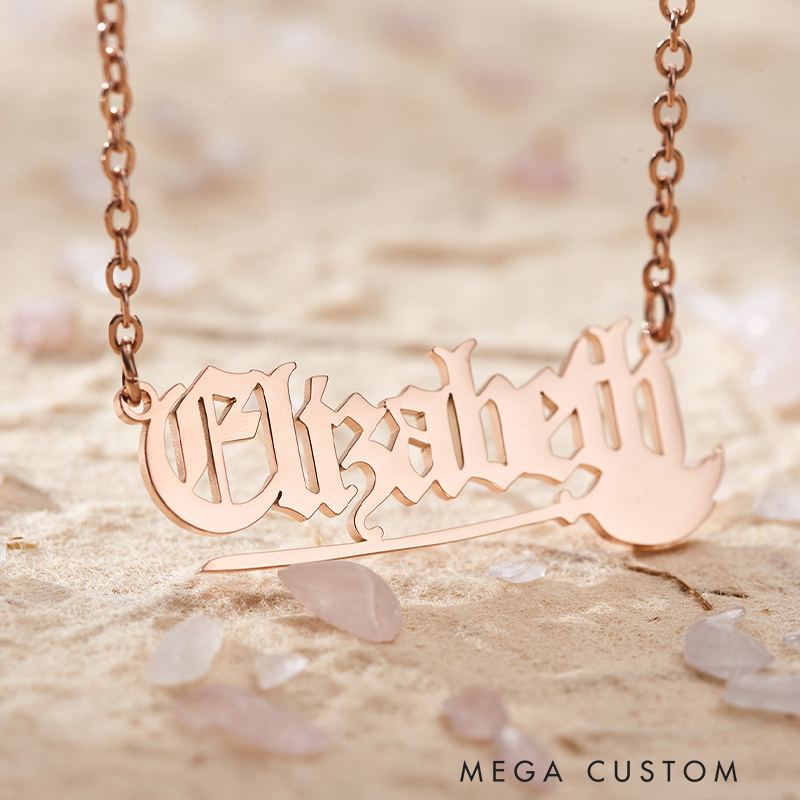 Personalized Halloween Name Necklace Bat Name Necklace Halloween Gift for Her 