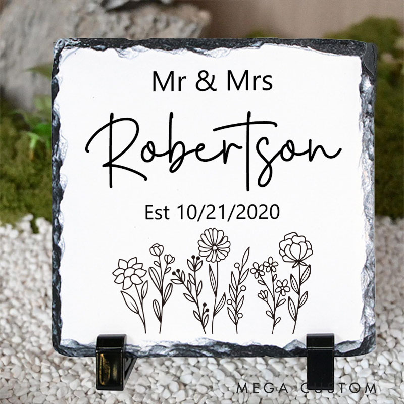 Personalized Anniversary Garden Stone Couples 5th Anniversary Garden Stone Gift for Wife Husband