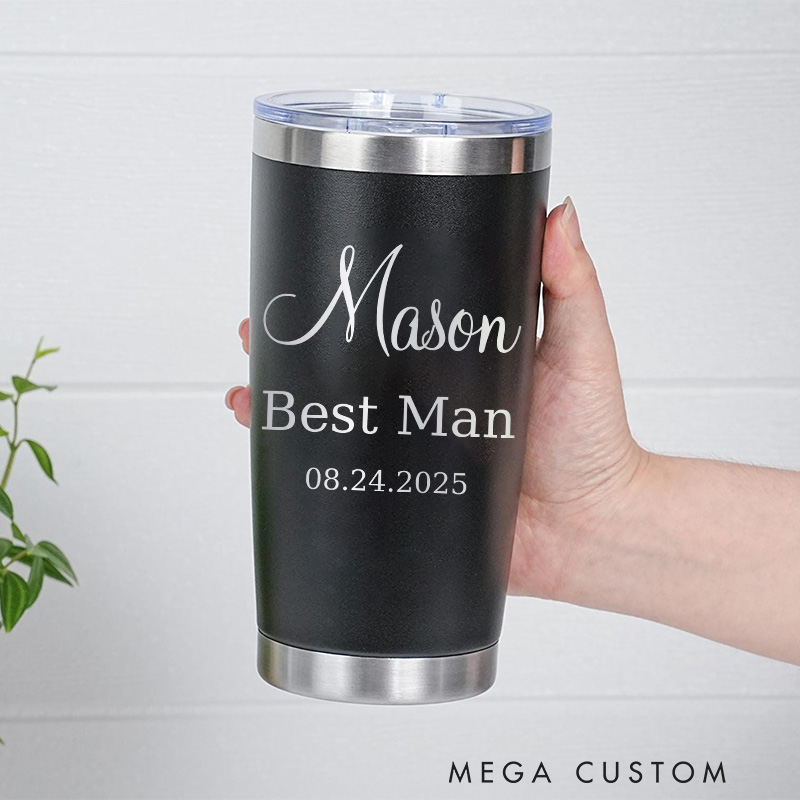 Personalized Groomsman Insulated Tumblers Laser Engraved Tumbler For Groom Groomsman Proposal Gift Tumbler Best Man Wedding Gift