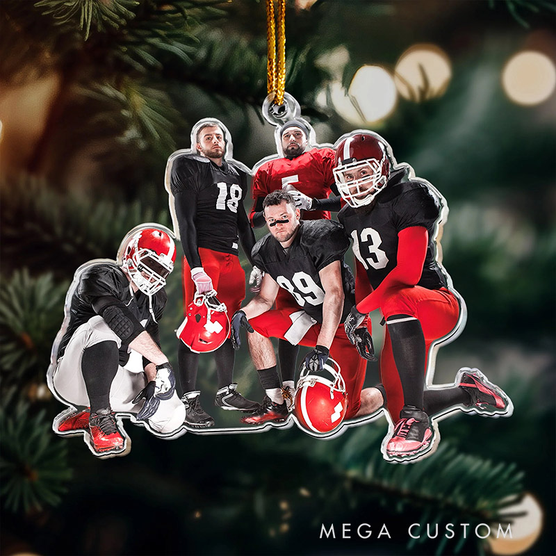 Personalized Christmas Ornament Featuring Your Football Team Design  
