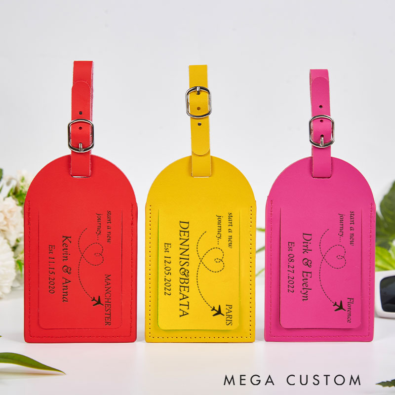 Personalized Anniversary Travel Luggage Tag Couple Journey Luggage Tags for Her Him Honeymoon Travel Luggage Tag for Couple
